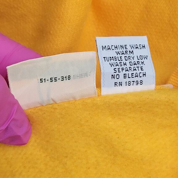 Vintage St-Johns Bay Sweatshirt XL 24x25 Yellow Purple - Picture 7 of 10